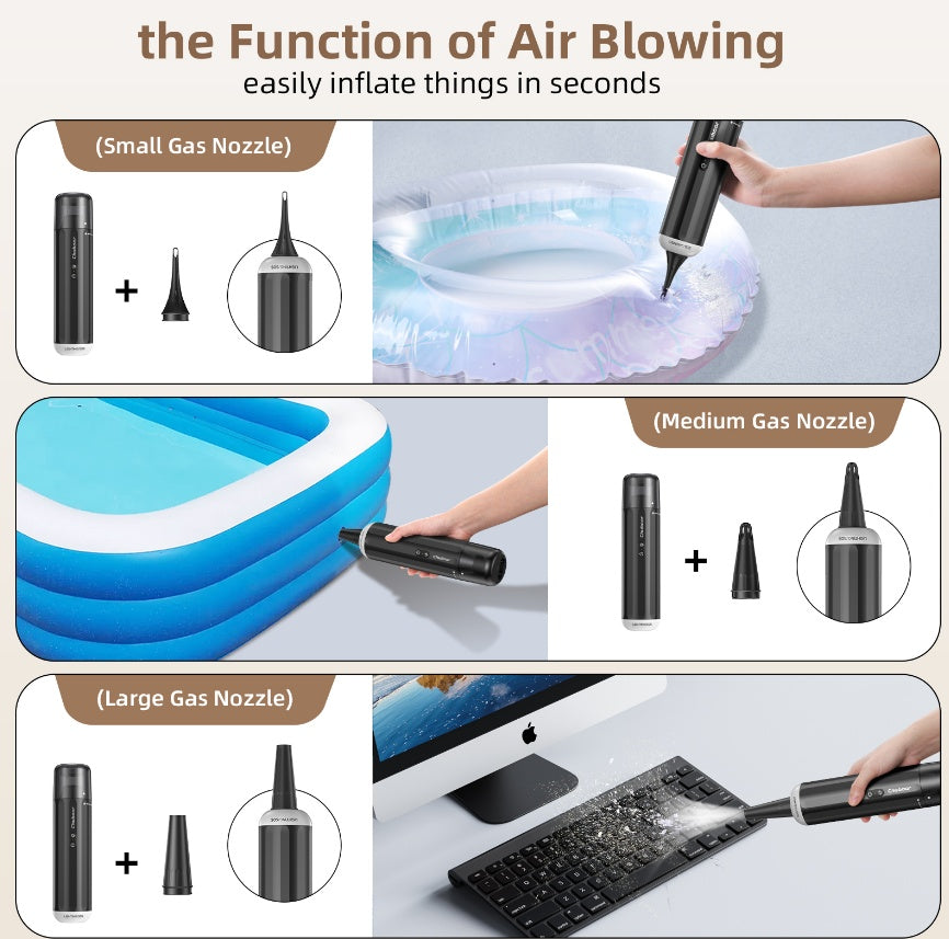 CHUBOOR P16 Car Vacuum Cleaner – 15000Pa Strong Suction, Cordless, HEPA Filter, Multi-Nozzle
