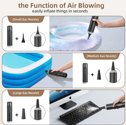 CHUBOOR P16 Car Vacuum Cleaner – 15000Pa Strong Suction, Cordless, HEPA Filter, Multi-Nozzle