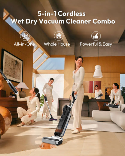 Wet Dry Vacuum Cleaner – Self-Cleaning Cordless Vacuum Mop for Multi-Surface Cleaning