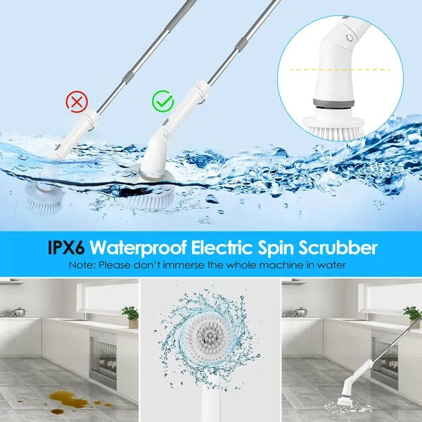 Cordless Electric Spin Scrubber – Effortless Deep Cleaning in Minutes