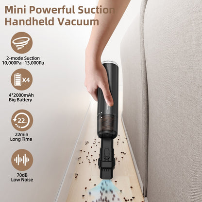 CHUBOOR P16 Car Vacuum Cleaner – 15000Pa Strong Suction, Cordless, HEPA Filter, Multi-Nozzle