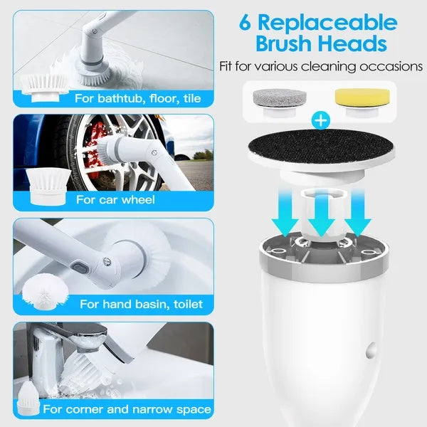 Cordless Electric Spin Scrubber – Effortless Deep Cleaning in Minutes