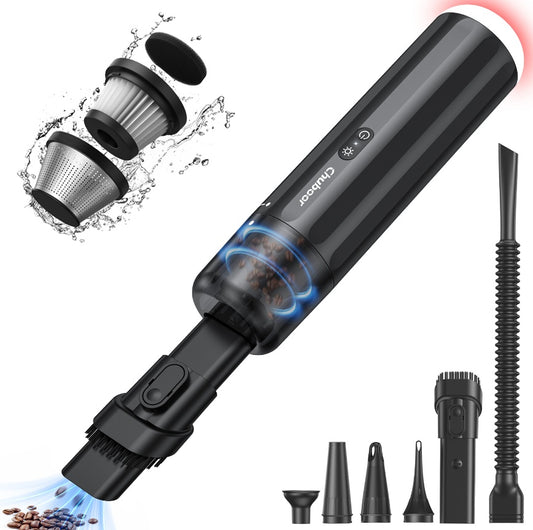CHUBOOR P16 Car Vacuum Cleaner – 15000Pa Strong Suction, Cordless, HEPA Filter, Multi-Nozzle