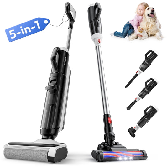 Wet Dry Vacuum Cleaner – Self-Cleaning Cordless Vacuum Mop for Multi-Surface Cleaning